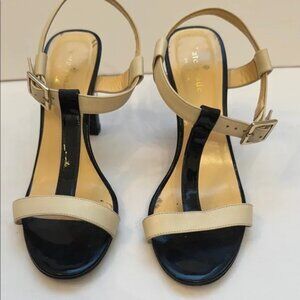 Kate Spade 7-1/2 Elegant Beige and Black Women's Heels